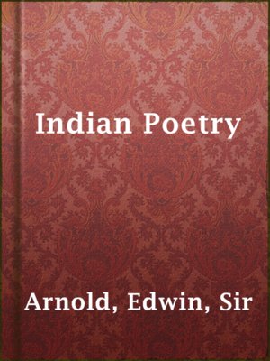 cover image of Indian Poetry